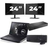 Dell Precision 3350 - Intel Core i7-10e Generatie - 15 inch - 16GB RAM - 256GB SSD - Windows 11 + 2x 24 inch Monitor Zichtbaar gebruikt