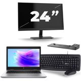 HP ProBook 640 G5 - Intel Core i5-8e Generatie - 14 inch - 16GB RAM - 256GB SSD - Windows 11 + 1x 24 inch Monitor Zichtbare schade
