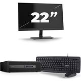 HP ProDesk 600 G3 USFF - Intel Core i5-7e Generatie - 8GB RAM - 256GB SSD - Windows 11 + 1x 22 inch Monitor Nette Staat