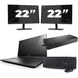 Lenovo B50-70 - Intel Core i3-4e Generatie - 15 inch - 8GB RAM - 256GB SSD - Windows 11 Home + 2x 22 inch Monitor Zichtbare schade
