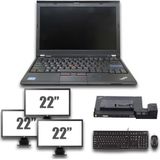 Lenovo Thinkpad X230 - Intel Core i5 - 4GB - 320GB HDD + Docking + Dual 3x 22'' Widescreen Monitor - Win 10