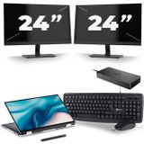 Dell Latitude 9510 - Intel Core i7-10e Generatie - 15 inch - 16GB RAM - 512GB SSD - Windows 11 + 2x 24 inch Monitor Zichtbaar gebruikt