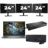 Dell Vostro 3591 - Intel Core i5-10e Generatie - 15 inch - 16GB RAM - 256GB SSD - Windows 11 Home + 3x 24 inch Monitor Nette Staat