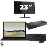 Microsoft Surface Laptop 3 - Intel Core i5-10e Generatie - 13 inch - Touch - 8GB RAM - 256GB SSD - Windows 11 Home + 1x 23 inch Monitor Zichtbaar gebruikt