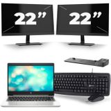 HP ProBook 440 G7 - Intel Core i5-10e Generatie - 14 inch - 8GB RAM - 512GB SSD - Windows 11 + 2x 22 inch Monitor Zichtbaar gebruikt