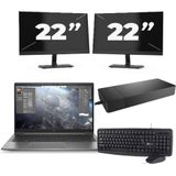 HP ZBook Firefly 14 G7 - Intel Core i7-10e Generatie - 14 inch - 16GB RAM - 256GB SSD - Windows 11 Home + 2x 22 inch Monitor Zichtbare schade