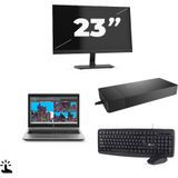 HP ZBook 15 G5 - Intel Core i7-8e Generatie - 15 inch - Touch - 16GB RAM - 256GB SSD - Windows 11 Home + 1x 23 inch Monitor Nette Staat