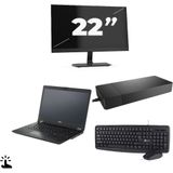 Fujitsu Lifebook U7410 - Intel Core i5-10e Generatie - 14 inch - Touch - 16GB RAM - 256GB SSD - Windows 11 Home + 1x 22 inch Monitor Nette Staat