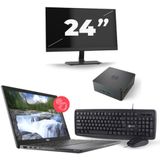 Dell Latitude 7310 - Intel Core i5-10e Generatie - 13 inch - 16GB RAM - 256GB SSD - Windows 11 Home + 1x 24 inch Monitor Nette Staat