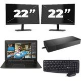 Lenovo Thinkpad L13 G3 - Intel Core i5-13e Generatie - 13 inch - 16GB RAM - 256GB SSD - Windows 11 Home + 2x 22 inch Monitor Zichtbaar gebruikt