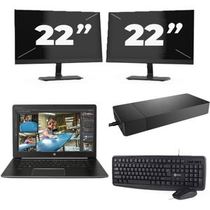 Lenovo Thinkpad L13 G3 - Intel Core i5-13e Generatie - 13 inch - 16GB RAM - 256GB SSD - Windows 11 Home + 2x 22 inch Monitor Zichtbaar gebruikt