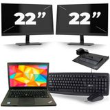 Lenovo ThinkPad L470 - Intel Core i5-7e Generatie - 14 inch - 8GB RAM - 256GB SSD - Windows 11 + 2x 22 inch Monitor Zichtbaar gebruikt