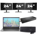 HP ZBook Firefly 15 G8 - Intel Core i7-11e Generatie - 15 inch - 16GB RAM - 256GB SSD - Windows 11 Home + 3x 24 inch Monitor Zichtbare schade