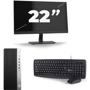 HP EliteDesk 800 G3 Micro Tower - Intel Core i7-6e Generatie - 16GB RAM - 512GB SSD - Windows 11 + 1x 22 inch Monitor Nette Staat