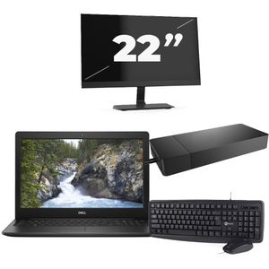 Dell Vostro 3580 - Intel Core i3-8e Generatie - 15 inch - 8GB RAM - 256GB SSD - Windows 11 Home + 1x 22 inch Monitor Nette Staat
