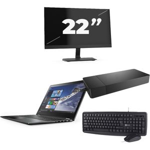 Lenovo ThinkPad X1 Yoga Gen 4 - Intel Core i7-8e Generatie - 14 inch - 16GB RAM - 256GB SSD - Windows 11 Home + 1x 22 inch Monitor Zichtbaar gebruikt