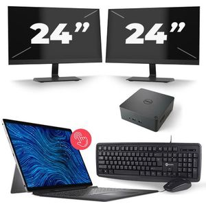 Dell Latitude 7320 - Intel Core i5-11e Generatie - 13 inch - 16GB RAM - 512GB SSD - Windows 11 Home + 2x 24 inch Monitor Zichtbare schade
