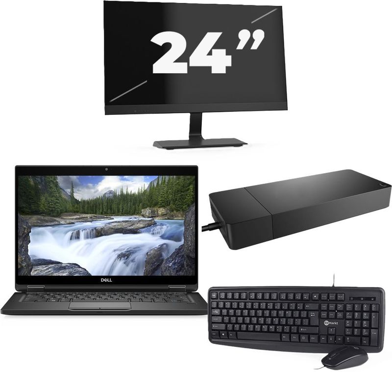 Dell XPS 13 7390 - Intel Core i5-10e Generatie - 13 inch - 16GB RAM - 256GB SSD - Windows 11 Home + 1x 24 inch Monitor Zichtbaar gebruikt