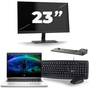 HP ProBook 430 G6 - Intel Core i5-8e Generatie - 13 inch - 16GB RAM - 256GB SSD - Windows 11 + 1x 23 inch Monitor Nette Staat