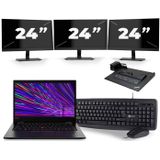 Lenovo ThinkPad L13 - Intel Core i3-10e Generatie - 13 inch - 4GB RAM - 512GB SSD - Windows 11 + 3x 24 inch Monitor Zichtbare schade