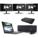 Dell Latitude 7300 - Intel Core i7-8e Generatie - 13 inch - 16GB RAM - 256GB SSD - Windows 11 + 3x 24 inch Monitor Zichtbare schade
