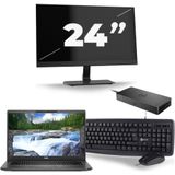 Dell Latitude 7420 - Intel Core i5-11e Generatie - 14 inch - 16GB RAM - 256GB SSD - Windows 11 Home + 1x 24 inch Monitor Zichtbaar gebruikt