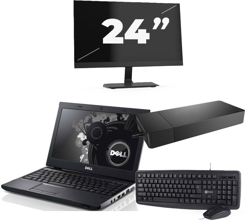 Dell Precision 3350 - Intel Core i7-10e Generatie - 15 inch - 16GB RAM - 256GB SSD - Windows 11 + 1x 24 inch Monitor Zichtbaar gebruikt