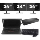 HP Envy notebook 13 - Intel Core i5-7e Generatie - 13 inch - 8GB RAM - 256GB SSD - Windows 11 Home + 3x 24 inch Monitor Zichtbare schade