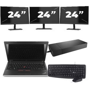 HP Envy notebook 13 - Intel Core i5-7e Generatie - 13 inch - 8GB RAM - 256GB SSD - Windows 11 Home + 3x 24 inch Monitor Zichtbare schade