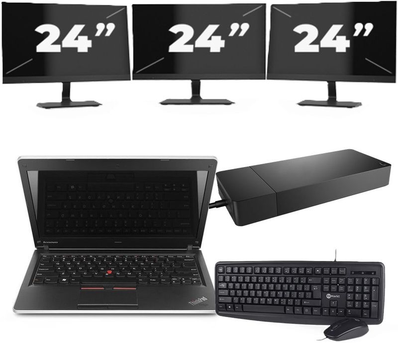 HP Envy notebook 13 - Intel Core i5-7e Generatie - 13 inch - 8GB RAM - 256GB SSD - Windows 11 Home + 3x 24 inch Monitor Zichtbare schade