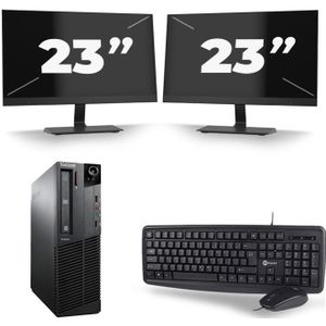 Lenovo ThinkCentre M92P SFF - Intel Core i5-3e Generatie - 8GB RAM - 256GB SSD - Windows 10 + 2x 23 inch Monitor Nette Staat
