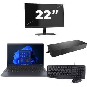 Toshiba Portege X30W-J-10C - Intel Core i5-11e Generatie - 13 inch - 16GB RAM - 256GB SSD - Windows 11 Home + 1x 22 inch Monitor Zichtbaar gebruikt