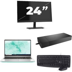 HP ProBook 650 G8 - Intel Core i5-11e Generatie - 15 inch - 16GB RAM - 256GB SSD - Windows 11 Home + 1x 24 inch Monitor Zichtbaar gebruikt