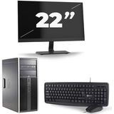HP Compaq Elite 8300 Micro Tower - Intel Core i5-3e Generatie - 8GB RAM - 256GB SSD - Windows 10 + 1x 22 inch Monitor Nette Staat