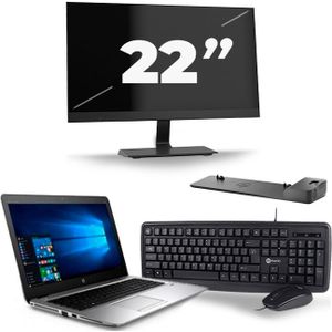 HP mt43 Mobile Thin Client - AMD A8-9600B - 14 inch - 8GB RAM - 256GB SSD - Windows 11 + 1x 22 inch Monitor Zichtbaar gebruikt