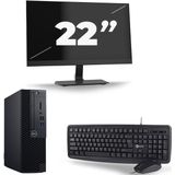 Dell Optiplex 3060 SFF - Intel Core i5-8e Generatie - 16GB RAM - 512GB SSD - Windows 11 + 1x 22 inch Monitor Nette Staat