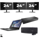 Microsoft Surface Laptop 4 - Intel Core i7-11e Generatie - 15 inch - Touch - 16GB RAM - 256GB SSD - Windows 11 Home + 3x 24 inch Monitor Zichtbaar gebruikt