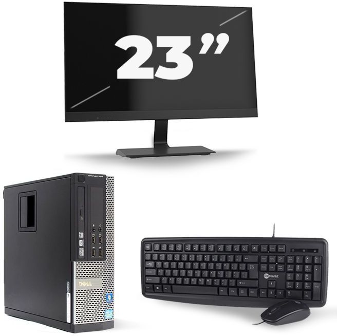 Dell Optiplex 7010 SFF - Intel Core i7-3e Generatie - 16GB RAM - 256GB SSD - Windows 10 + 1x 23 inch Monitor Nette Staat