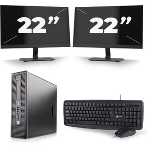 HP ProDesk 600 G1 SFF - Intel Core i7-4e Generatie - 16GB RAM - 512GB SSD - Windows 10 + 2x 22 inch Monitor Nette Staat