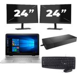 Lenovo ThinkPad E15 G2 - Intel Core i5-11e Generatie - 15 inch - 16GB RAM - 256GB SSD - Windows 11 Home + 2x 24 inch Monitor Zichtbare schade