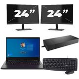 Lenovo ThinkPad L13 Gen 2 - Intel Core i3-11e Generatie - 13 inch - 8GB RAM - 256GB SSD - Windows 11 + 2x 24 inch Monitor Zichtbare schade