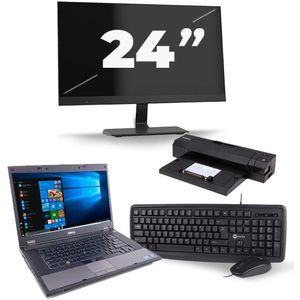 Dell Latitude E5510 - Intel Core i5-1e Generatie - 15 inch - 8GB RAM - 256GB SSD - Windows 10 + 1x 24 inch Monitor Zichtbaar gebruikt