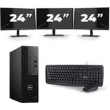 Dell Optiplex 3080 Micro USFF - Intel Core i5-10e Generatie - 16GB RAM - 256GB SSD - Windows 11 + 3x 24 inch Monitor Nette Staat