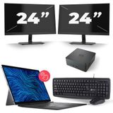 Dell Latitude 7320 - Intel Core i7-11e Generatie - 13 inch - 8GB RAM - 512GB SSD - Windows 11 + 2x 24 inch Monitor Zichtbaar gebruikt