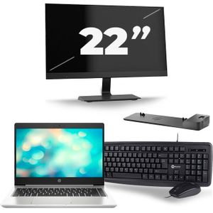 HP ProBook 440 G7 - Intel Core i5-10e Generatie - 14 inch - 8GB RAM - 512GB SSD - Windows 11 + 1x 22 inch Monitor Zichtbaar gebruikt