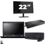 Fujitsu Lifebook E5510 - Intel Core i7-10e Generatie - 15 inch - Touch - 16GB RAM - 256GB SSD - Windows 11 Home + 1x 22 inch Monitor Zichtbaar gebruikt