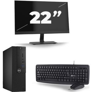 Dell Optiplex 3050 SFF - Intel Core i5-7e Generatie - 8GB RAM - 256GB SSD - Windows 11 + 1x 22 inch Monitor Nette Staat