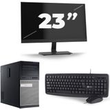 Dell Optiplex 7020 Micro Tower - Intel Core i7-4e Generatie - 16GB RAM - 256GB SSD - Windows 10 + 1x 23 inch Monitor Nette Staat