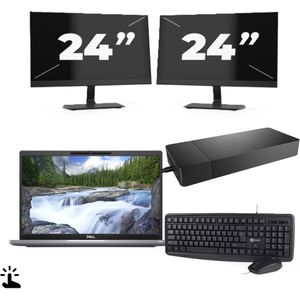 Dell Latitude 7320 - Intel Core i7-11e Generatie - 13 inch - Touch - 16GB RAM - 256GB SSD - Windows 11 Home + 2x 24 inch Monitor Nette Staat