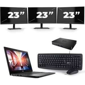 Dell Latitude 7290 - Intel Core i5-8e Generatie - 12 inch - 16GB RAM - 256GB SSD - Windows 11 + 3x 23 inch Monitor Nette Staat